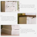 OKD Farmhouse File Cabinet with 2 Drawers, 35.3" Lateral Filing Cabinet with Hanging File Folders, Interlocking Drawers, Wood Rustic Storage Cabinet for Home Office, Living Room, Antique White