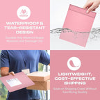 Light Pink 12.5x19.5 Inch Large Poly Bubble Mailers #6 | Padded Envelopes with Self Seal | Air Lined Cushioned Bubble Mailer | Usable Size 12.5x15 | 50 Pack Bulk | Lightweight shipping Bags