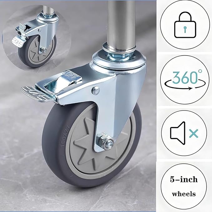 Commercial Laundry Cart 12 Bushel (400L) Collapsible Laundry Baskets with Wheels, Heavy Duty Industrial Rolling Baskets Trucks with Steel Frame and Waterproof Oxford Cloth, for Home Organizer Storage