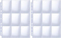 HERKKA Trading Card Sleeve Pages, 200 Pack 9 Pocket Album Pages 11 Holes Fit 3 Ring Binder