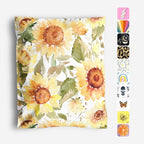 10x13 Poly Mailers – Sunflowers – Waterproof, Tear-Resistant Shipping Bags with Adhesive Seal – 100 Pack – Package Mint