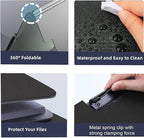 Clipboard Folder, 6 Pack A4 Foldable Clipboards File Folder Flip Writing Pad for Memo Form Document & School Office Work - Black