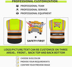 BeautyWill Custom Logo Safety Vest Class2 High Visibility Reflective Vest Breathable Construction Vest