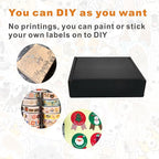 400 Pack 4x4x1'' Small Shipping Boxes, Corrugated Cardboard Mailers for Business, Black (CM441B-400)