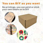 50 Pack 4x4x2'' Small Shipping Boxes, Corrugated Cardboard Mailers for Business, Kraft (CM442K)