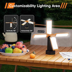 T-SUN Rechargeable Camping Light with Stand, 10400mAh LED Work Light 4100 Lumens with 4 LED Lamp Heads, Portable Work Light with Detachable Tripod 67" Max Height, Magnetic Emergency Flashlight