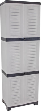 Sunnydaze Lockable Storage Cabinet - Indoor or Garage Storage Cabinet with 4 Adjustable Shelves - 72" H - Garage, Office, Home, Laundry Room - Gray