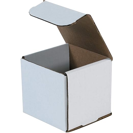 BOX USA Shipping Boxes Small 4"L x 4"W x 4"H, 50-Pack | Corrugated Cardboard Box for Packing, Moving and Storage