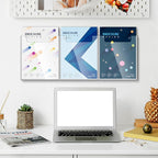 Sherr 2 Pcs Acrylic Brochure Holder Wall Mount, 8.5 x 11 Inches Clear Hanging Flyer Display Holder Plastic Pamphlet Stand for Magazine, Booklet, Bookmark (Three-slot)