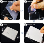 4 Pack Parking Permit Holder for Car Windshield,Acrylic Pass Holder with Strong Suction Cup,Clear Parking Tag Holder for Parking Permit,Vehicle Permit,Toll Pass,Name Card(4x3in)