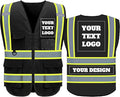 BeautyWill Custom Safety Vest Logo Class 2 High Visibility Reflevtive Vest Outdoor Protective Workwear