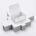Small Shipping Boxes 3.5x2.2x1.6 Inches, 25-Pack White Corrugated Cardboard Boxes for Mailing, Storing, Gift Packaging