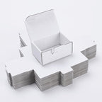 Small Shipping Boxes 3.5x2.2x1.6 Inches, 25-Pack White Corrugated Cardboard Boxes for Mailing, Storing, Gift Packaging