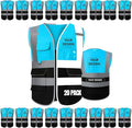 BeautyWill 10/20 Pack Custom Logo Safety Vest,Bulk High Visibility Class 2 Reflective Work Vests