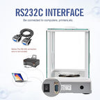 Analytical Balance 500g×0.001g Lab Scale 0.001g Accuracy High Precision Laboratory Scale with Windshield RS232 Interface Laboratory Balance (500g,1mg)