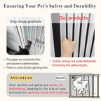 Lumizone Extra Tall Cat Gate 61.02" High Pressure Mounted Extra Wide 2025 New (17 Sizes) 1.37" Gap No Drilling Auto-Close One-Handed Operation Tall Pet Gate for Dogs(Black, 61.02" H x 50.98"-55.11" W)