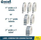 Excell LD-333 Manual Label Dispenser (3" Wide, 3" Core): Works with 3" or 1" Wide Labels. Easy Peel-Off Design. Includes C-clamp for mounting on desks or workstations. Efficient and Versatile.