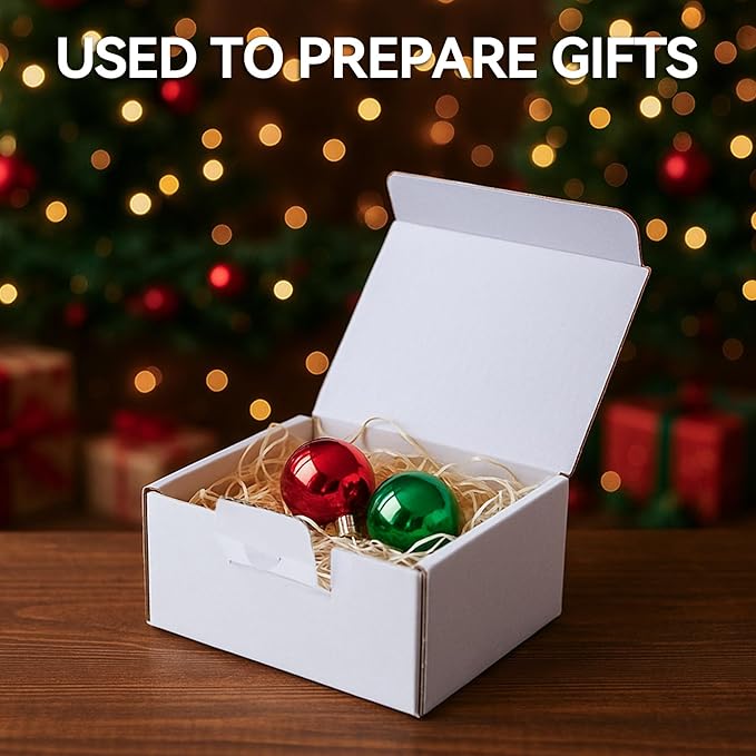 Small Shipping Boxes 3.5x2.2x1.6 Inches, 50-Pack White Corrugated Cardboard Boxes for Mailing, Storing, Gift Packaging