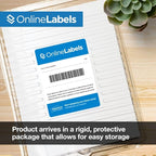OnlineLabels 4" x 4" Square Labels - Permanent Adhesive, White Matte - Great for Product Labels, Organization, Jars, & More - for Inkjet & Laser Printers – Pack of 400 Labels, 100 Sheets OL3027WX