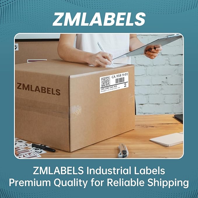Compatible Thermal Labels Replacement for Zebra (【3" x 2"】 12 Rolls/9000Labels)