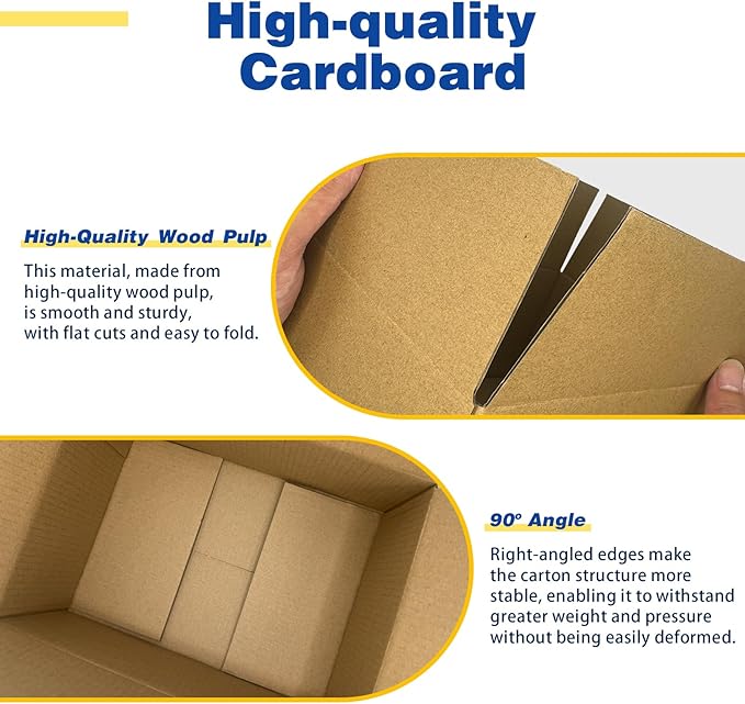 30 Pack 6x4x4 inches Small Shipping Boxes Brown Corrugated Cardboard Boxes for Packing, Mailing, Moving, Business