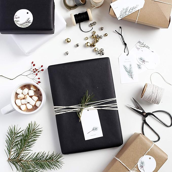 RUSPEPA Black Kraft Paper Roll - 36 inches x 100 feet - Recyclable Paper Perfect for Wrapping, Craft, Packing, Floor Covering, Dunnage, Parcel, Table Runner