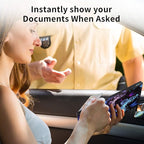 Car Registration and Insurance Holder, Leather Car Glove Box Organizer, Cool Car Accessories for ID, Driver's License Cards & Essential Document,business cards,Men&WomenBling Butterfly