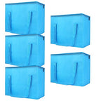 Bodaon 5-Pack Cooler Insulated Food Delivery Bag, Thermal Hot Pizza, X-Large Bags for Grocery/Catering/Shopping, Rideshare Delivery Bag, Large Cold Frozen Accessories, Blue