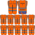 BeautyWill Custom Logo Safety Vest S,M,L,XL,2XL,3XL,4XL Personalized Safety Vest High Visibility Apparel