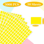 Starboling Color Coding Labels,3000 PCS 1/2" x 3/4" Yellow Rectangular Colored Labels Stickers,for Garage Sale,Price Tags,File Folder Tabs,and Classroom Organization