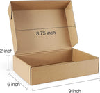 Shipping Boxes 9x6x2 inches Brown Small Mailing Boxes 25 Pack Cardboard Corrugated Box Mailers