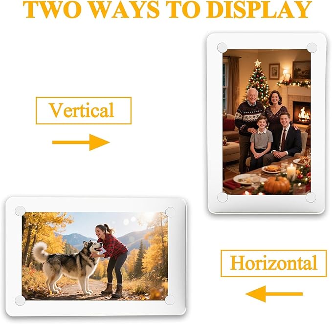4Pcs Visor clips for cars,Car picture holder.Acrylic car picture frame for car accessories. Universal magnetic car visor photo clip for adding family or personal photos,Gifts for Christmas.