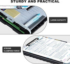 Heavy Duty Plastic Clipboard with Storage & Pen Holder, Low Profile Clip - Blue Turtle
