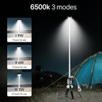 Rechargeable Camping Lantern — Adjustable Height Portable Light, Easy Setup for Camping, Backyard, Home & Emergency Use