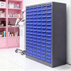 75 Drawer Heavy Duty Parts Cabinet,2mm Steel Frame & ABS Drawers with Labels/Divider,550Lbs Capacity Nut Bolt Screw Organizer for Workshop,Garage,Hardware Storage