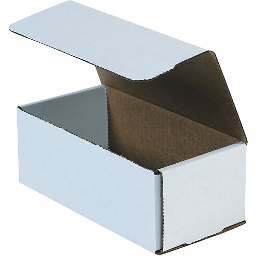 Box USA BM843 8"L x 4"W x 3"H, White (Pack of 50)