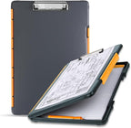 Dexas Legal Size XL Slimcase 2 Storage Clipboard, Gray with Orange Clip, 15.5" x 10.5"