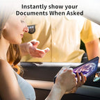 Car Registration and Insurance Holder, Leather Car Glove Box Organizer, Cool Car Accessories for ID, Driver's License Cards & Essential Document, business cards, Men&Women,Cool Wolf Moon