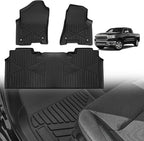 TripleAliners Floor Mats All Weather Liner Compatible with 2019-2026 RAM 1500 Crew Cab Accessories 1st & 2nd Row Floor Liners TPE Heavy Duty Custom Fit Car Mats (Not for Classic)