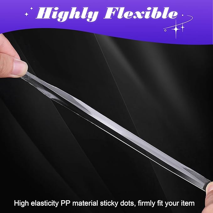 252pcs Car Easy-Pull Sticky Putty Clear Double Sided Removable, No Residue Glue Adhesive Double Sided Tape for Car, Walls, Holiday Decor, Balloons, Posters, Crafts & Classroom Decor, 3 Sizes