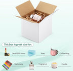 Eupako 6x6x6 Cardboard Box Mailers 30 Pack White Cube Corrugated Small Shipping Boxes for Packaging Small Business, Mailing