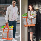 Insulated Reusable Tote Bag for Grocery Shopping for Women/Men, Pizza/Food Delivery Bag to Keep Food Cold/Hot for Commercial Delivery Services, Cooler bags for Travel/Beach/Picnic, Cow Print