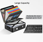 Fireproof Document Box - 8-Layer Hard Shell Fire Proof Safe for Home Documents, Water Resistant File Organizer for Desk Money, Safety Box for Passports Certificates Laptop
