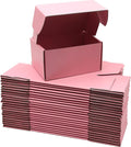 Small Pink Shipping Boxes for Small Business Pack of 25-6x4x3 inches Cardboard Corrugated Mailer Boxes for Shipping Packaging Craft Gifts Giving Products