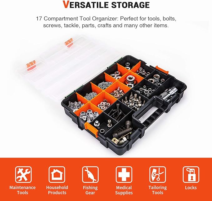 P-SH-Tote Shelf Kit for Van Shelving Storage, 3 Plastic Storage Box w/ 1 set Organizer Holder for Small Parts, Screws and Hardwares