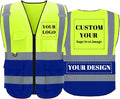 BeautyWill Custom Safety Vest Logo Class 2 High Visibility Reflevtive Vest Outdoor Protective Workwear