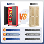 Yizosh Metal Garage Storage Cabinet with Locking Doors and Adjustable Shelves,- 75" Rolling Steel Tool Cabinet for Home Office,Garage,Warehouse