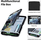 Clipboard with Storage Box & Pen Holder,Heavy Duty Clip Boards 8.5x11 for Nursing,High Capacity,School & Office Supplies,Starry Leopard