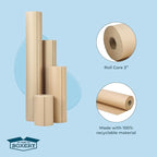 The Boxery Kraft/Brown Kraft Paper Roll, 48” x 9000” (750’)-50lb. Thickness, Heavy Duty Brown Wrapping Paper, Natural Kraft Packing Paper, Void Fill, Arts and Crafts, Bulletin Boards, Gift Wrapping