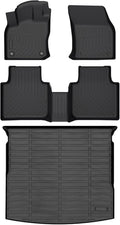 HAFIDI® Floor Mats & Cargo Liner Set Fit for 2023 2024 2025 Kia NIRO PHEV (Plug-in Hybrid) All Weather Protection TPE Anti-Slip Automotive Full Set Floor Liners Custom NIRO PHEV Accessories - Black